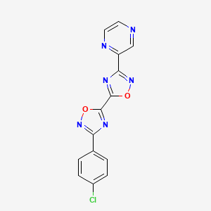3-(4-Chlorophenyl)-3'-pyrazin-2-yl-5,5'-bi-1,2,4-oxadiazole