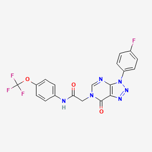 2-(3-(4-fluorophenyl)-7-oxo-3H-[1,2,3]triazolo[4,5-d]pyrimidin-6(7H)-yl)-N-(4-(trifluoromethoxy)phenyl)acetamide