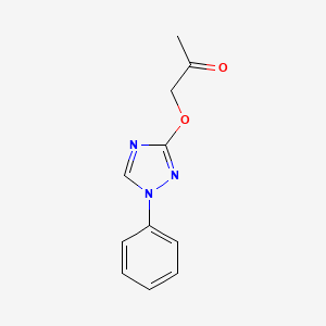 molecular formula C11H11N3O2 B2892466 1-[(1-苯基-1H-1,2,4-三唑-3-基)氧基]丙酮 CAS No. 320416-23-7