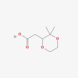 2-(3,3-Dimethyl-1,4-dioxan-2-yl)acetic acid