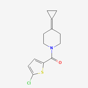 molecular formula C13H14ClNOS B2892477 (5-Chlorothiophen-2-yl)(4-cyclopropylidenepiperidin-1-yl)methanone CAS No. 2097922-33-1