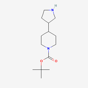 molecular formula C14H26N2O2 B2892485 tert-Butyl 4-(pyrrolidin-3-yl)piperidine-1-carboxylate CAS No. 1314771-79-3