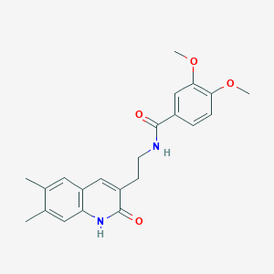N-(2-(6,7-dimethyl-2-oxo-1,2-dihydroquinolin-3-yl)ethyl)-3,4-dimethoxybenzamide