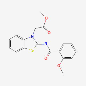 (Z)-methyl 2-(2-((2-methoxybenzoyl)imino)benzo[d]thiazol-3(2H)-yl)acetate