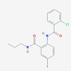 molecular formula C17H16ClIN2O2 B289249 2-[(2-chlorobenzoyl)amino]-5-iodo-N-propylbenzamide 