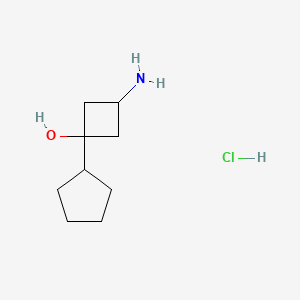 3-Amino-1-cyclopentylcyclobutan-1-ol;hydrochloride