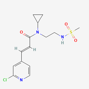 (E)-3-(2-Chloropyridin-4-yl)-N-cyclopropyl-N-[2-(methanesulfonamido)ethyl]prop-2-enamide