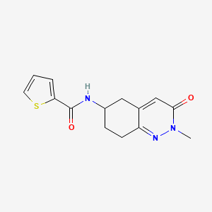 molecular formula C14H15N3O2S B2892498 N-(2-methyl-3-oxo-2,3,5,6,7,8-hexahydrocinnolin-6-yl)thiophene-2-carboxamide CAS No. 2034509-62-9