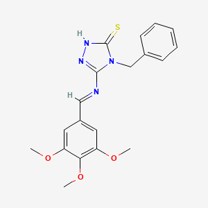 4-Benzyl-5-((3,4,5-trimethoxybenzylidene)amino)-4H-1,2,4-triazole-3-thiol