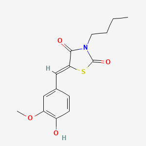 (Z)-3-butyl-5-(4-hydroxy-3-methoxybenzylidene)thiazolidine-2,4-dione