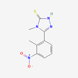 molecular formula C10H10N4O2S B2892510 4-methyl-5-(2-methyl-3-nitrophenyl)-4H-1,2,4-triazole-3-thiol CAS No. 924841-96-3