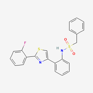 N-(2-(2-(2-fluorophenyl)thiazol-4-yl)phenyl)-1-phenylmethanesulfonamide