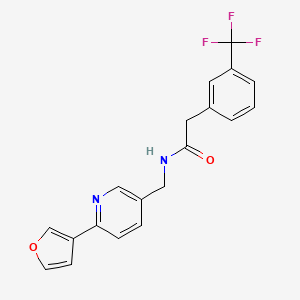 molecular formula C19H15F3N2O2 B2892513 N-((6-(furan-3-yl)pyridin-3-yl)methyl)-2-(3-(trifluoromethyl)phenyl)acetamide CAS No. 2034310-78-4