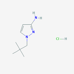 1-(2,2-Dimethylpropyl)pyrazol-3-amine;hydrochloride