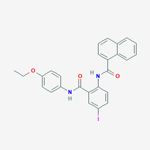 molecular formula C26H21IN2O3 B289252 N-{2-[(4-ethoxyanilino)carbonyl]-4-iodophenyl}-1-naphthamide 