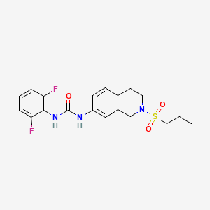 molecular formula C19H21F2N3O3S B2892521 1-(2,6-二氟苯基)-3-(2-(丙磺酰基)-1,2,3,4-四氢异喹啉-7-基)脲 CAS No. 1207005-30-8