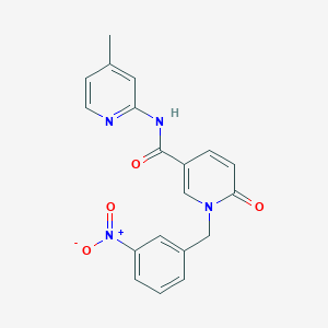 N-(4-methylpyridin-2-yl)-1-(3-nitrobenzyl)-6-oxo-1,6-dihydropyridine-3-carboxamide