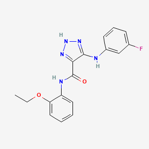 N-(2-ethoxyphenyl)-5-[(3-fluorophenyl)amino]-1H-1,2,3-triazole-4-carboxamide