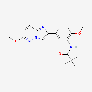 N-(2-methoxy-5-(6-methoxyimidazo[1,2-b]pyridazin-2-yl)phenyl)pivalamide