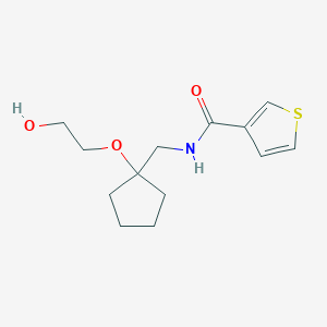N-((1-(2-hydroxyethoxy)cyclopentyl)methyl)thiophene-3-carboxamide