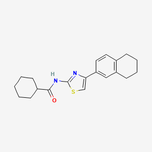 N-(4-(5,6,7,8-tetrahydronaphthalen-2-yl)thiazol-2-yl)cyclohexanecarboxamide