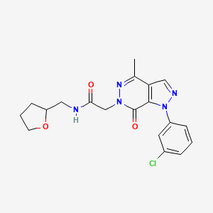 2-(1-(3-chlorophenyl)-4-methyl-7-oxo-1H-pyrazolo[3,4-d]pyridazin-6(7H)-yl)-N-((tetrahydrofuran-2-yl)methyl)acetamide