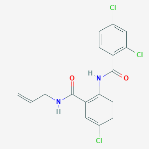 molecular formula C17H13Cl3N2O2 B289255 N-{2-[(allylamino)carbonyl]-4-chlorophenyl}-2,4-dichlorobenzamide 