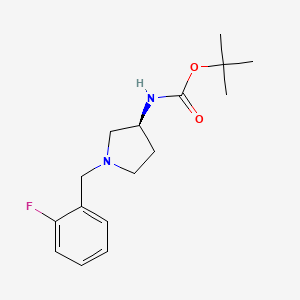 molecular formula C16H23FN2O2 B2892558 (S)-叔丁基 1-(2-氟苄基)吡咯烷-3-基氨基甲酸酯 CAS No. 1286207-34-8