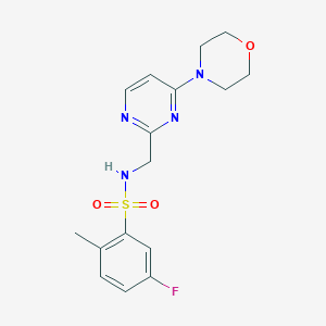 5-fluoro-2-methyl-N-((4-morpholinopyrimidin-2-yl)methyl)benzenesulfonamide