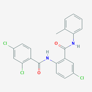 molecular formula C21H15Cl3N2O2 B289256 2,4-dichloro-N-[4-chloro-2-(2-toluidinocarbonyl)phenyl]benzamide 