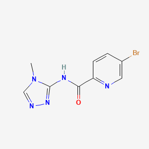 molecular formula C9H8BrN5O B2892565 5-bromo-N-(4-methyl-4H-1,2,4-triazol-3-yl)pyridine-2-carboxamide CAS No. 1856778-43-2