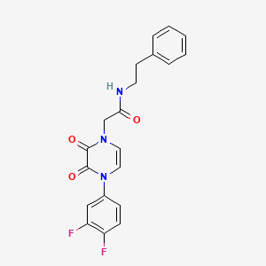 2-(4-(3,4-difluorophenyl)-2,3-dioxo-3,4-dihydropyrazin-1(2H)-yl)-N-phenethylacetamide