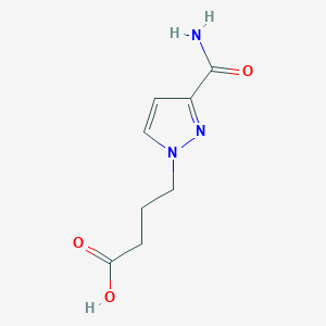 molecular formula C8H11N3O3 B2892576 4-(3-Carbamoylpyrazol-1-yl)butanoic acid CAS No. 1340382-07-1