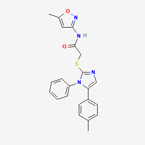 N-(5-methylisoxazol-3-yl)-2-((1-phenyl-5-(p-tolyl)-1H-imidazol-2-yl)thio)acetamide