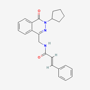 molecular formula C23H23N3O2 B2892584 N-((3-cyclopentyl-4-oxo-3,4-dihydrophthalazin-1-yl)methyl)cinnamamide CAS No. 1421587-75-8