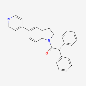 molecular formula C27H22N2O B2892588 2,2-Diphenyl-1-(5-(pyridin-4-yl)indolin-1-yl)ethanone CAS No. 2034276-32-7