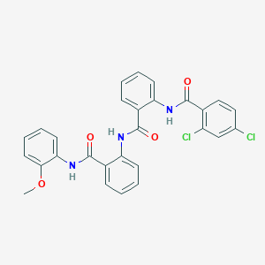 molecular formula C28H21Cl2N3O4 B289259 2,4-dichloro-N-[2-({2-[(2-methoxyanilino)carbonyl]anilino}carbonyl)phenyl]benzamide 