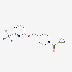 2-[(1-Cyclopropanecarbonylpiperidin-4-yl)methoxy]-6-(trifluoromethyl)pyridine