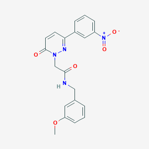 N-[(3-methoxyphenyl)methyl]-2-[3-(3-nitrophenyl)-6-oxopyridazin-1-yl]acetamide