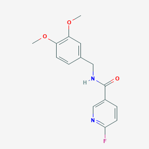 molecular formula C15H15FN2O3 B2892612 N-[(3,4-dimethoxyphenyl)methyl]-6-fluoropyridine-3-carboxamide CAS No. 1376299-00-1