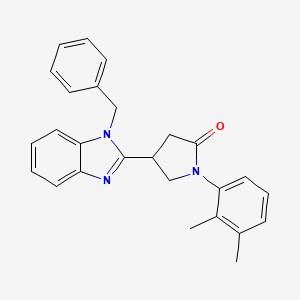 molecular formula C26H25N3O B2892615 4-(1-benzyl-1H-1,3-benzodiazol-2-yl)-1-(2,3-dimethylphenyl)pyrrolidin-2-one CAS No. 847395-61-3