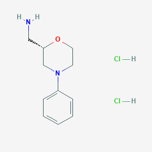 [(2S)-4-Phenylmorpholin-2-yl]methanamine;dihydrochloride
