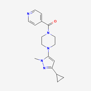 (4-(3-cyclopropyl-1-methyl-1H-pyrazol-5-yl)piperazin-1-yl)(pyridin-4-yl)methanone