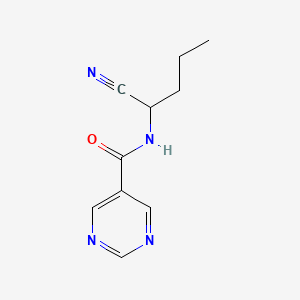 molecular formula C10H12N4O B2892625 N-(1-Cyanobutyl)pyrimidine-5-carboxamide CAS No. 1871068-47-1