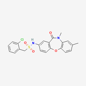 1-(2-chlorophenyl)-N-(8,10-dimethyl-11-oxo-10,11-dihydrodibenzo[b,f][1,4]oxazepin-2-yl)methanesulfonamide