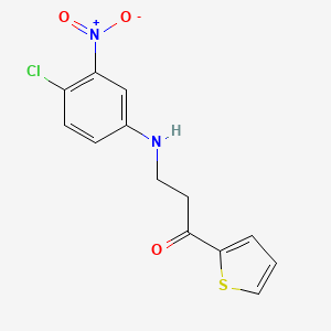 molecular formula C13H11ClN2O3S B2892632 3-(4-Chloro-3-nitroanilino)-1-(2-thienyl)-1-propanone CAS No. 883794-08-9