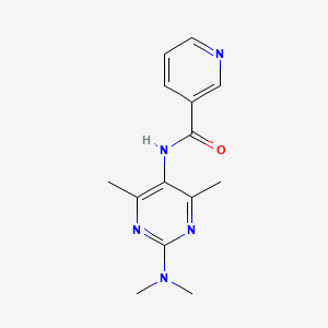 N-(2-(dimethylamino)-4,6-dimethylpyrimidin-5-yl)nicotinamide