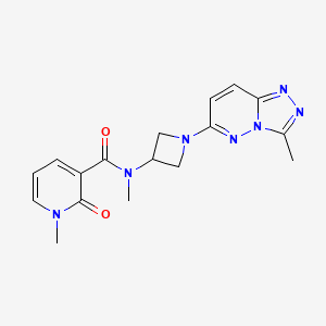molecular formula C17H19N7O2 B2892635 N,1-二甲基-N-(1-{3-甲基-[1,2,4]三唑并[4,3-b]哒嗪-6-基}氮杂环丁烷-3-基)-2-氧代-1,2-二氢吡啶-3-甲酰胺 CAS No. 2200853-74-1