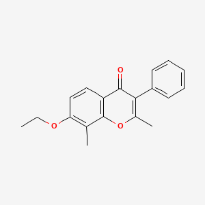 molecular formula C19H18O3 B2892636 7-ethoxy-2,8-dimethyl-3-phenyl-4H-chromen-4-one CAS No. 315233-56-8