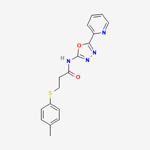 N-(5-(pyridin-2-yl)-1,3,4-oxadiazol-2-yl)-3-(p-tolylthio)propanamide